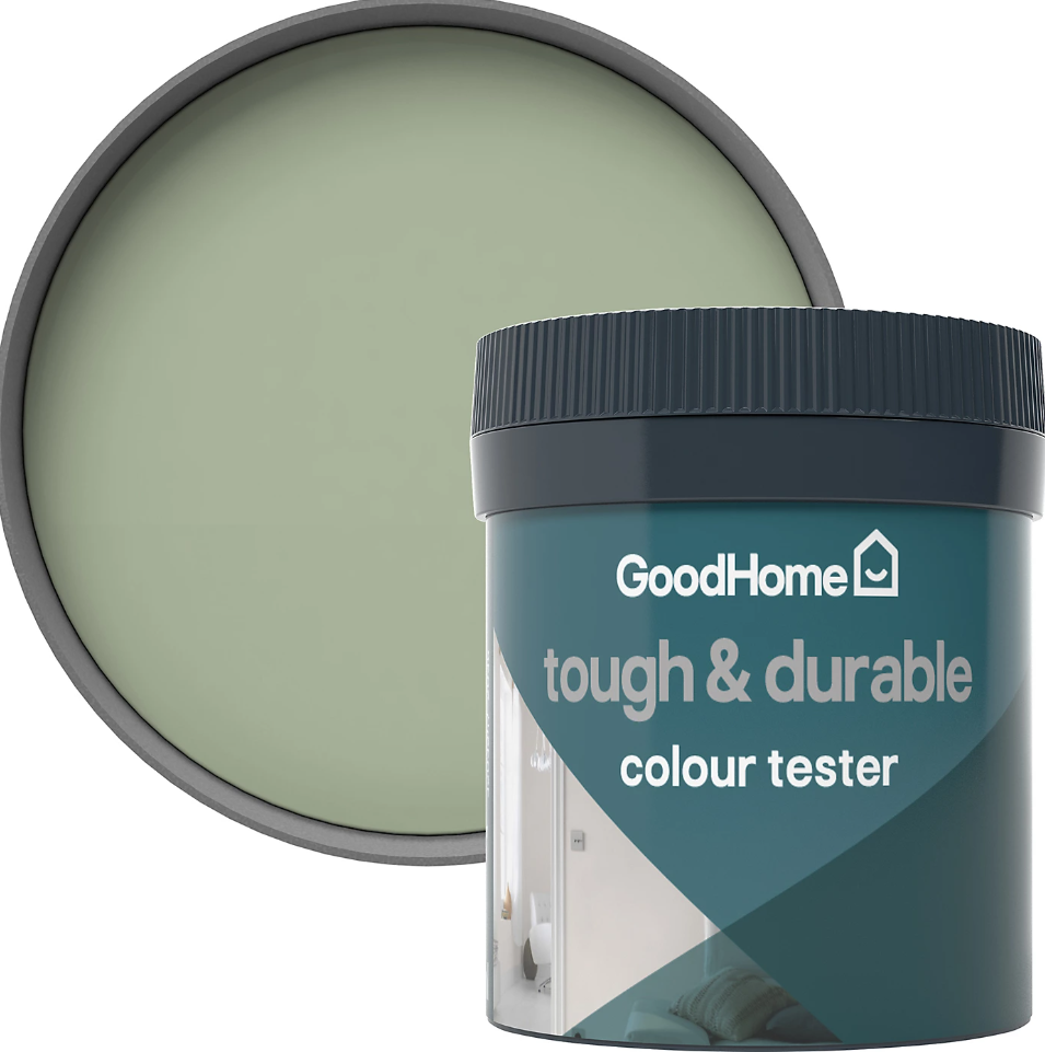 Picture of a sample wall paint pot from B&Q