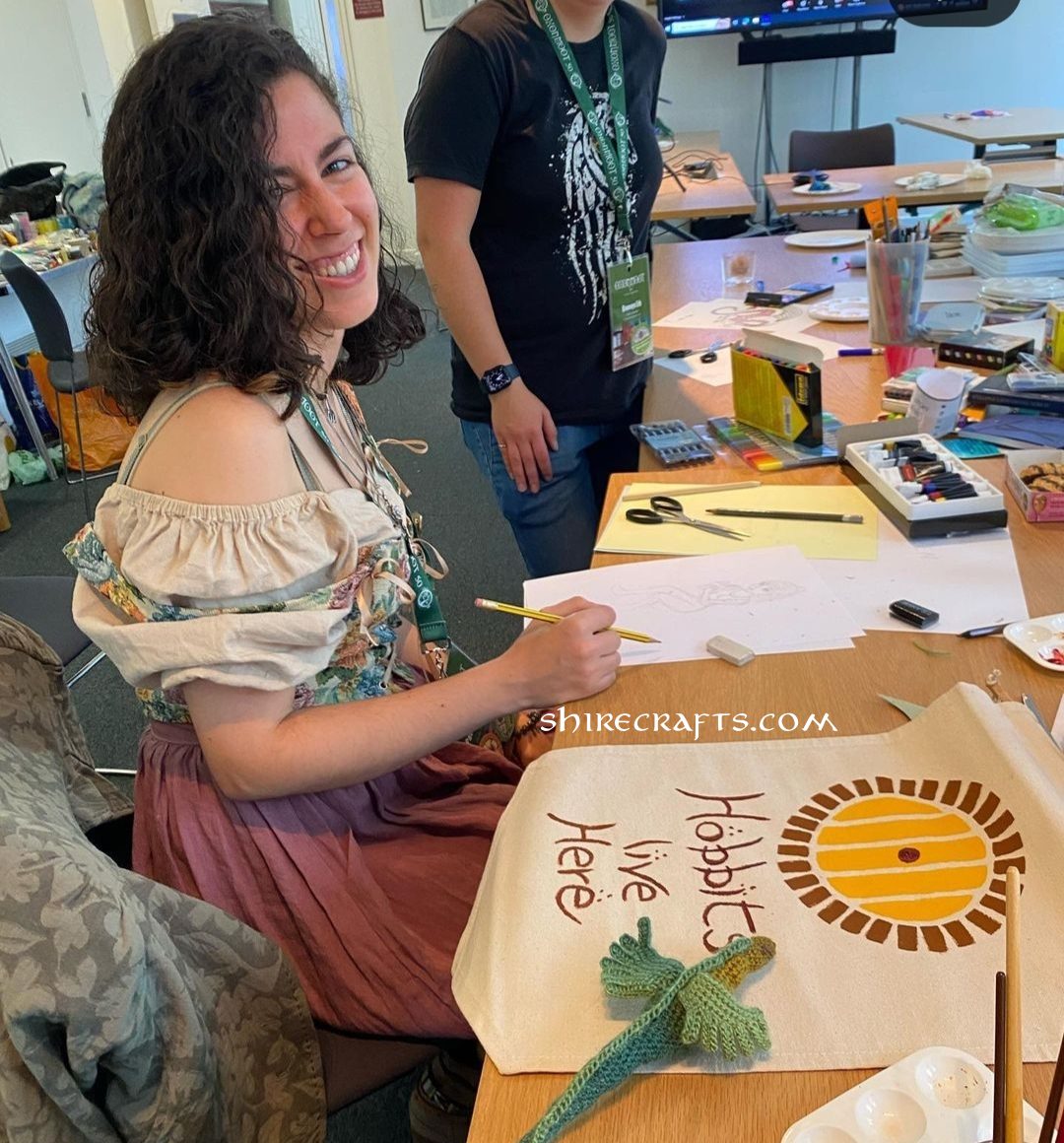 A picture of Patricia crafting in Oxonmoot