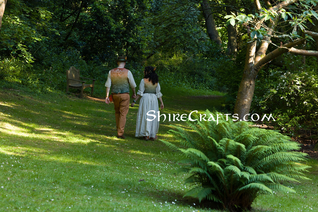 Patty and Logi going wandering into the wedding gardens